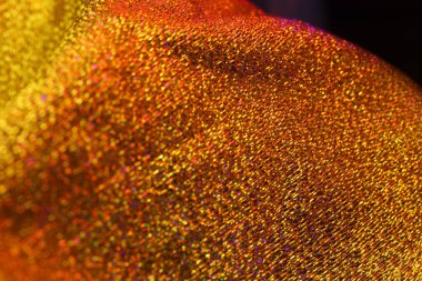 Soyut Altın Kumaş Yapısı Makro