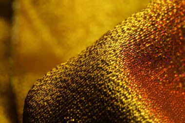 Soyut Altın Kumaş Yapısı Makro