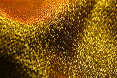 Soyut Altın Kumaş Yapısı Makro