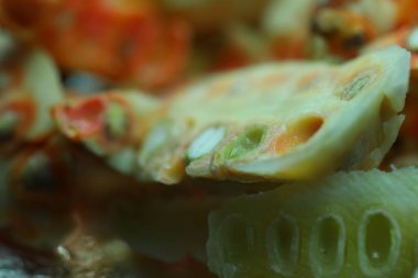 Macro 'nun vurduğu acı kabak tohumları.