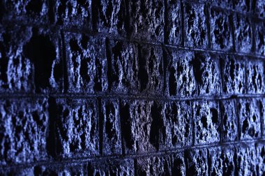 Ay Işığındaki Eski Taş Duvar dokusu