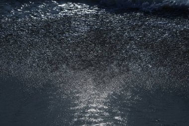 Okyanus Dalgaları Deniz Suyu Fırtınası Gece Ay ışığında