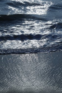 Okyanus Dalgaları Deniz Suyu Fırtınası Gece Ay ışığında