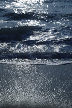 Okyanus Dalgaları Deniz Suyu Fırtınası Gece Ay ışığında