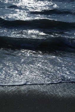 Okyanus Dalgaları Deniz Suyu Fırtınası Gece Ay ışığında