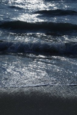 Okyanus Dalgaları Deniz Suyu Fırtınası Gece Ay ışığında