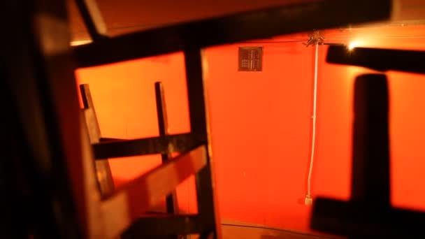 餐厅储藏室的椅子 — 图库视频影像