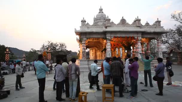 Equipage Tournage Dans Temple Inde — Video