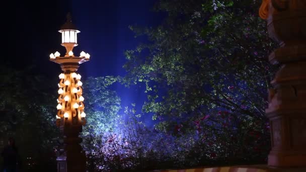 Світлове Оздоблення Храмовому Будинку — стокове відео