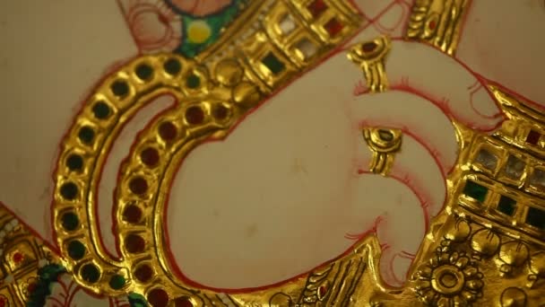 Estatua Dios Hindú Templo India — Vídeo de stock
