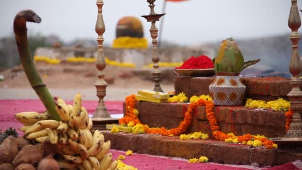 Hinduski Układ Modlitewny Indiach — Wideo stockowe