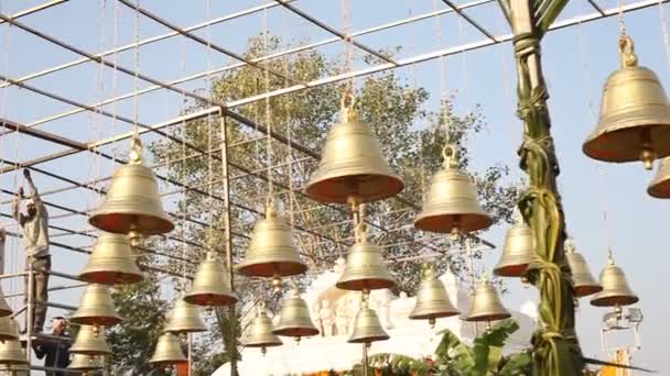 Świątynia Dzwon Zamknąć Indie — Wideo stockowe