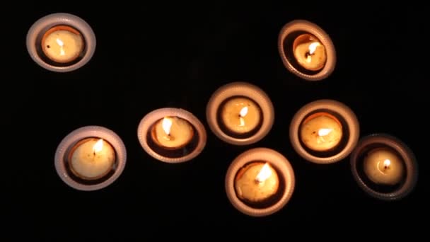 Vieilles Lampes Dans Temple Inde — Video
