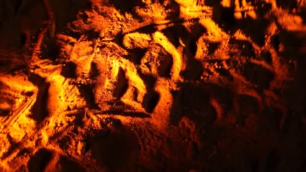 Areia Seca Textura Noite — Vídeo de Stock