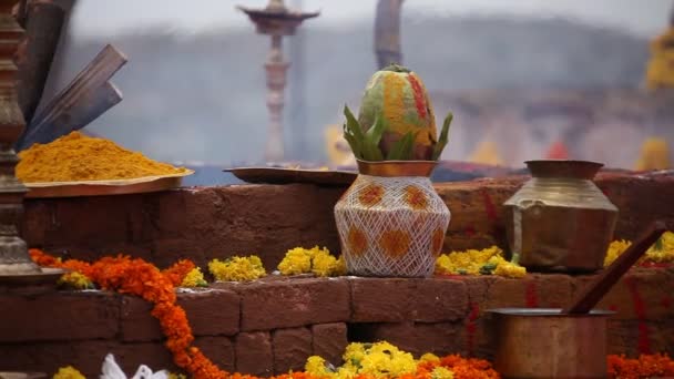 Hindu Gebetsordnung Indien — Stockvideo