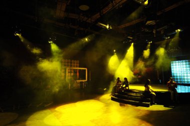 25 Şubat 2024 Hyderabad Hindistan Barındaki İnsanların silueti