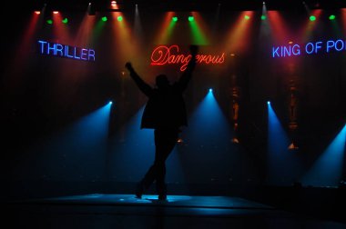 Hyderabad Bar 'da dansçı silueti. 6 Şubat 2024.