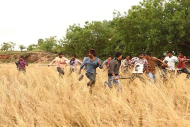 Hyderabad 'daki film dövüşçüleri Hindistan 25 Şubat 2024