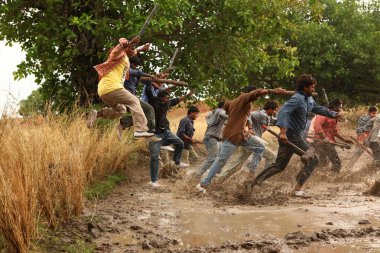 Hyderabad 'daki film dövüşçüleri Hindistan 25 Şubat 2024