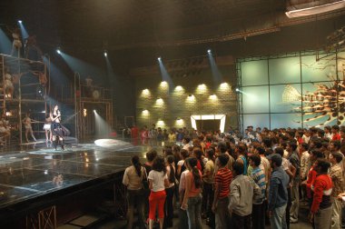 Hyderabad 'ın 19 Şubat 2024' te Hindistan 'da eğlenen insanlar