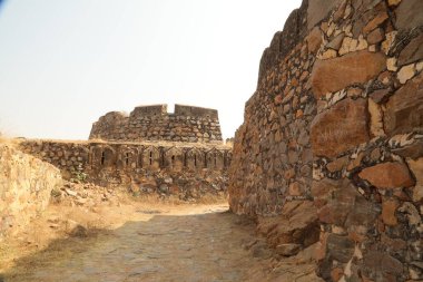 Kale duvarının klasik dokusu Hindistan