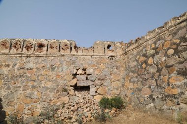 Kale duvarının klasik dokusu Hindistan