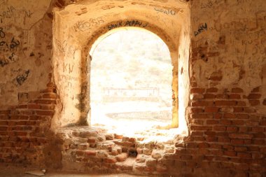 Kale duvarının klasik dokusu Hindistan