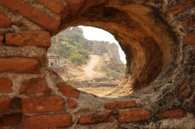 Kale duvarının klasik dokusu Hindistan