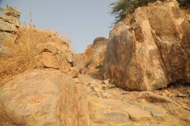 Kale duvarının klasik dokusu Hindistan