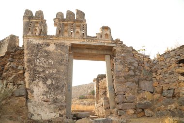 Kale duvarının klasik dokusu Hindistan