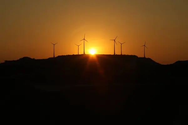 windmill Farm in sunset India