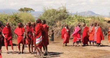 Masai Kabileleri Kenya Afrika 'da 5 Mart 2024