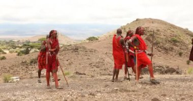 Masai Kabileleri Kenya Afrika 'da 5 Mart 2024