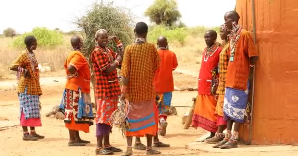 Μασάι Φυλές Στην Κένυα Αφρική Μαρτίου 2024 — Αρχείο Βίντεο