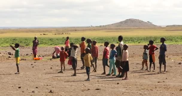 Masai Stammar Kenya Afrika Mars 2024 — Stockvideo