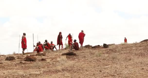 Tribos Masai Quênia África Março 2024 — Vídeo de Stock