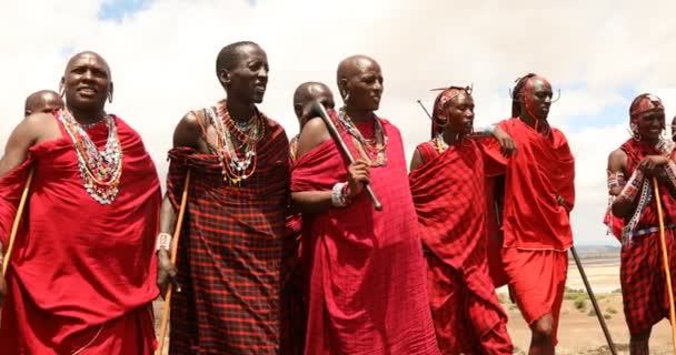 Massai Stämme Kenia Afrika März 2024 — Stockvideo