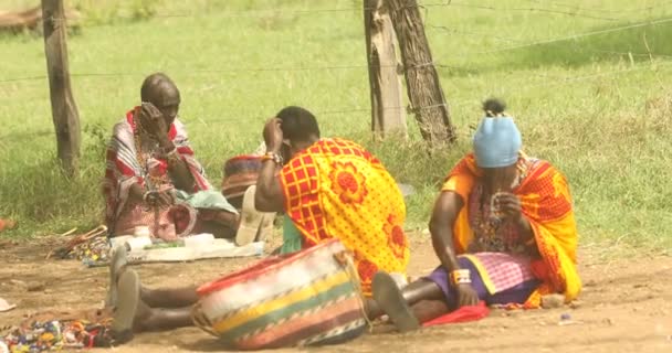Masajské Kmeny Keni Afrika Března 2024 — Stock video