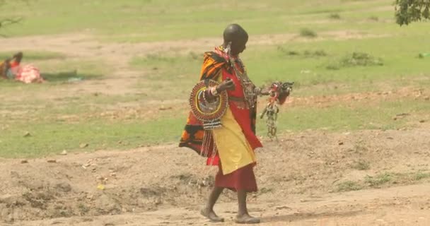 Plemiona Masajskie Kenii Marca 2024 — Wideo stockowe