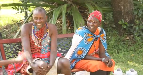 Masai Stammen Kenia Afrika Maart 2024 — Stockvideo