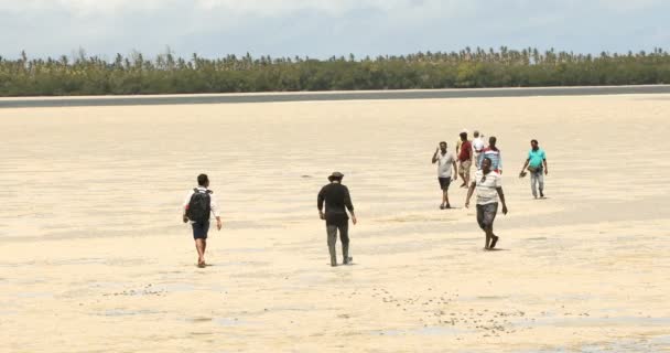 Indian Film Crew Aan Het Werk Bij Beach Nairobi Kenya — Stockvideo