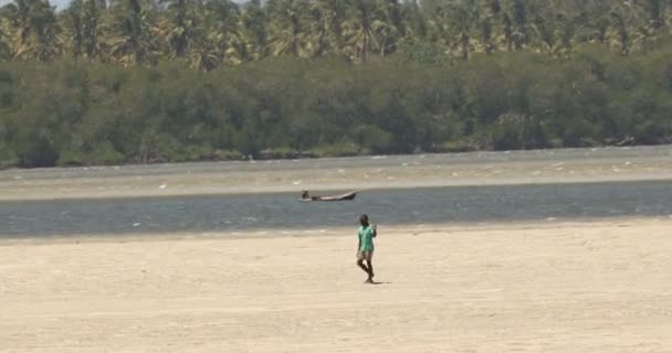 Рыбаки Пляже Найроби Канья Марта 2024 Года — стоковое видео