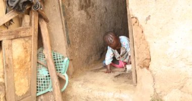 Afrikalı Siyah Çocuk Nairobi Kenya Afrika 'da 5 Mart 2024