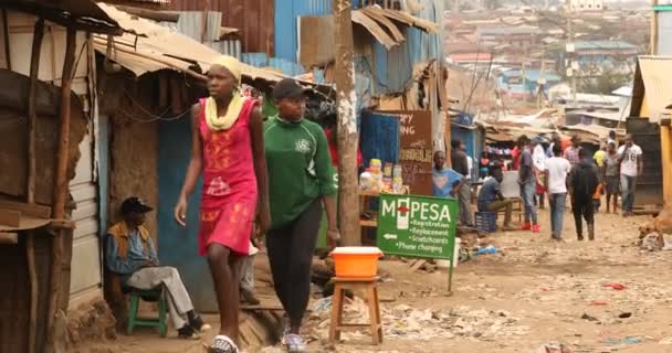 Afrikalılar Sokak Marketi Narobi Kenya Afrika Mart 2024 — Stok video