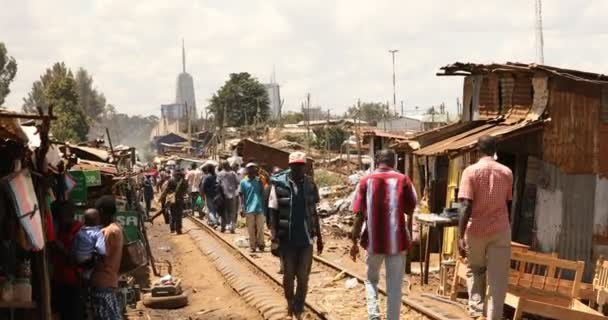Африканцы Уличном Рынке Narobi Kenya Africa Марта 2024 Года — стоковое видео