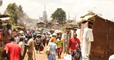 Afrikalılar Sokak Marketi Narobi Kenya Afrika 5 Mart 2024