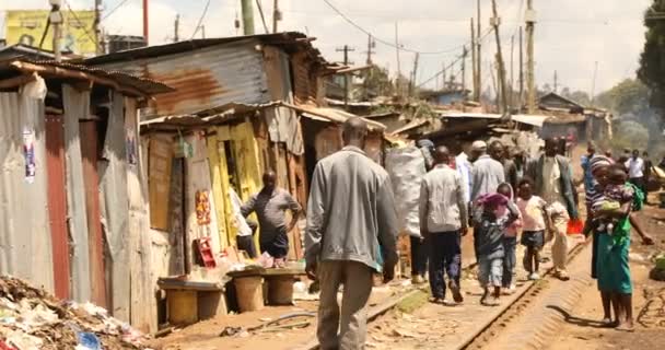 Afrikalılar Sokak Marketi Narobi Kenya Afrika Mart 2024 — Stok video