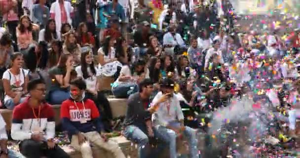 Ινδοί Φοιτητές Χειροκροτούν Στο Progrom Hyderabad Ινδία Μαρτίου 2024 — Αρχείο Βίντεο