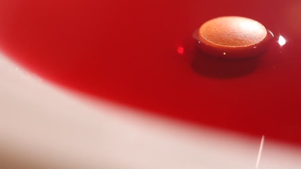 Tablette Pharmazeutisches Medikament Blut — Stockvideo