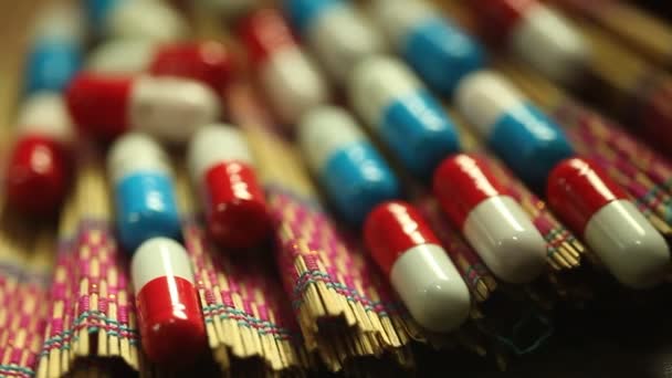 Tabletpillen Farmaceutisch Geneesmiddel — Stockvideo
